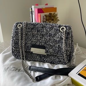 Michael Kors Sloan Large Admiral Tweed Shoulder Bag